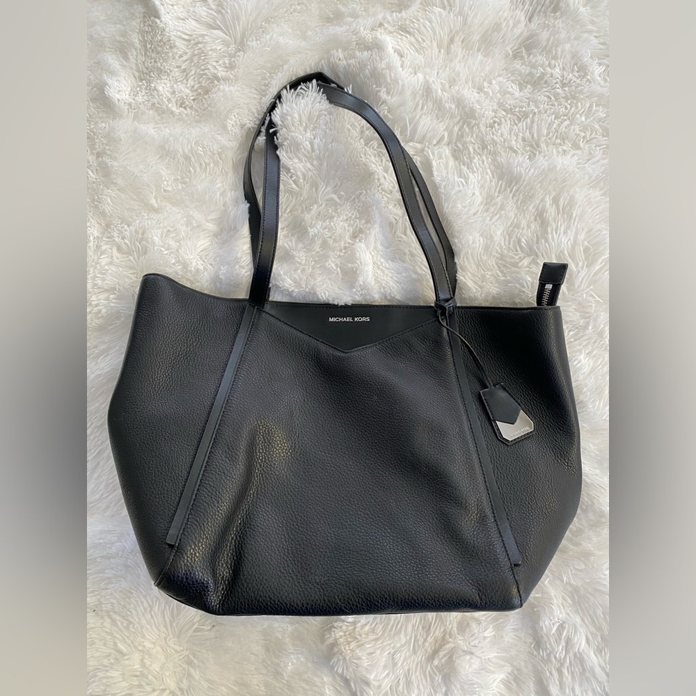 New with tags, Never used Michael Kors black leather purse tote